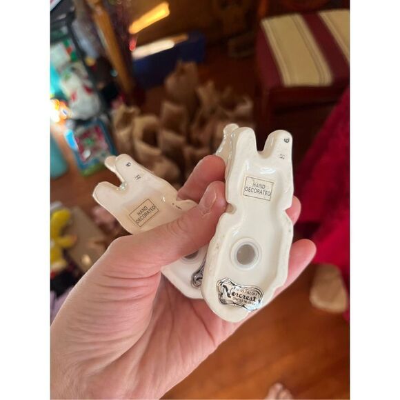 Vintage Norcrest Japan porcelain salt and pepper shakers unicorn fantasy rare - Picture 4 of 5